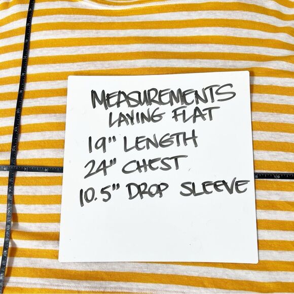 Frame Women Size Large Orange Off White Stripe Boxy Crop Organic Slub Linen Top - Picture 9 of 10